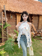 Load image into Gallery viewer, 【缦舞蝶衣】独家定制Silken Butterfly Ruffle Top 蝴蝶流苏上衣 (Top Only)
