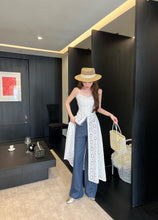 Load image into Gallery viewer, 【墨蓝轻奢】 高定系列 Indigo Pearl Tweed Denim 珍珠编织牛仔阔腿长裤(PANTS Only)