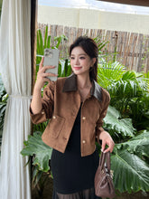 Load image into Gallery viewer, 【雅奢流金】 高定系列 Opulent Suede Contrast Jacket 拼接麂皮外套 (JACKET Only)