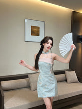 Load image into Gallery viewer, 【霜绣花吟】 高定系列 Frost Blossom Jacquard Mini Dress 新中式刺绣迷你礼服 (DRESS Only)