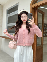 Load image into Gallery viewer, 【粉绒花语】独家定制 Blossom Mink-Touch Knit Jacket 仿貂毛名媛外套 (JACKET Only)