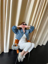 Load image into Gallery viewer, 【雪映珍语】独家定制 Pearl Pocket White Denim Pants 高腰珍珠牛仔长裤(PANTS Only)