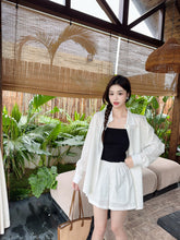 Load image into Gallery viewer, 【海岸晨光】独家定制Coastal Morning Premium Linen Top 高级亚麻休闲衬衫上衣两件套 (Top Only)