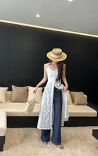 Load image into Gallery viewer, 【墨蓝轻奢】 高定系列 Indigo Pearl Tweed Denim 珍珠编织牛仔阔腿长裤(PANTS Only)