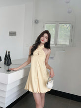 Load image into Gallery viewer, 【缎影花漾】 独家定制 Satin Bloom Halter Dress 连衣裙(DRESS Only)