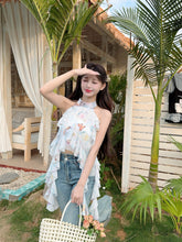 Load image into Gallery viewer, 【缦舞蝶衣】独家定制Silken Butterfly Ruffle Top 蝴蝶流苏上衣 (Top Only)