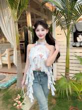 Load image into Gallery viewer, 【缦舞蝶衣】独家定制Silken Butterfly Ruffle Top 蝴蝶流苏上衣 (Top Only)