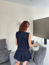 Load image into Gallery viewer, 【墨蓝流苏】高定系列 Indigo Fringe Denim Vest 牛仔流苏马甲(TOP Only)