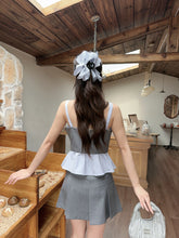 Load image into Gallery viewer, 【海风学院】高定系列Seabreeze Prep Structured Contrast Peplum Top上衣 (Top Only)