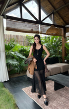 Load image into Gallery viewer, 【暮色浮光】 独家定制 Dusk Glow Mesh Maxi Dress 包臀拼接网纱长裙 (DRESS Only)