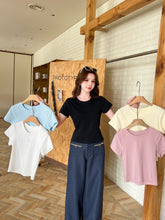 Load image into Gallery viewer, 【墨蓝轻奢】 高定系列 Indigo Pearl Tweed Denim 珍珠编织牛仔阔腿长裤(PANTS Only)
