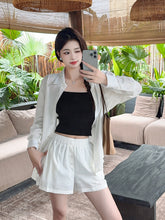 Load image into Gallery viewer, 【海岸晨光】独家定制Coastal Morning Premium Linen Top 高级亚麻休闲衬衫上衣两件套 (Top Only)