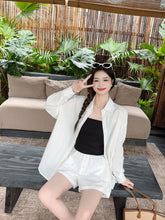 Load image into Gallery viewer, 【海岸晨光】独家定制Coastal Morning Premium Linen Top 高级亚麻休闲衬衫上衣两件套 (Top Only)