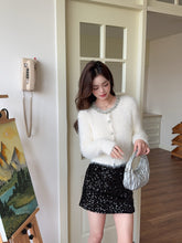 Load image into Gallery viewer, 【雪映星语】 高定系列 Winter Starlight Knit Cardigan 仿貂毛小香上衣 (TOP Only)
