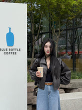 Load image into Gallery viewer, 【摩卡秋风】 高定系列 Mocha Breeze Faux-Leather Jacket 夹克(JACKET Only)