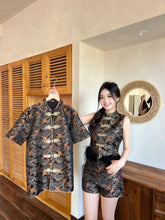 Load image into Gallery viewer, 【黑金鹤岁】Oriental Heirloom Family Series 高定系列 东方祥纹 · 黑金全家福 男装(TOP Only)