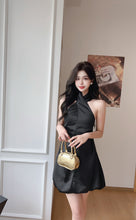 Load image into Gallery viewer, 【缎影花漾】 独家定制 Satin Bloom Halter Dress 连衣裙(DRESS Only)