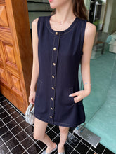 Load image into Gallery viewer, 【暮屿金线】独家定制 Golden Stitch Denim Dress 金杏车线A字洋装(DRESS Only)