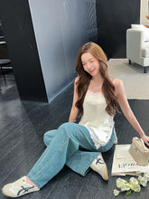 Load image into Gallery viewer, 【星屿蓝调】独家定制 Stardust Coast Wide Leg Jeans 星链织带牛仔拖地裤(PANTS Only)
