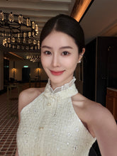 Load image into Gallery viewer, 【霜映金羽】 高定系列 Golden Feather Tweed Top 新中式小香立领上衣 (TOP Only)