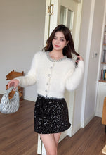 Load image into Gallery viewer, 【雪映星语】 高定系列 Winter Starlight Knit Cardigan 仿貂毛小香上衣 (TOP Only)