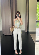 Load image into Gallery viewer, 【雪映珍语】独家定制 Pearl Pocket White Denim Pants 高腰珍珠牛仔长裤(PANTS Only)