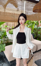 Load image into Gallery viewer, 【海岸晨光】独家定制Coastal Morning Premium Linen Top 高级亚麻休闲衬衫上衣两件套 (Top Only)