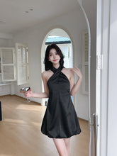 Load image into Gallery viewer, 【缎影花漾】 独家定制 Satin Bloom Halter Dress 连衣裙(DRESS Only)