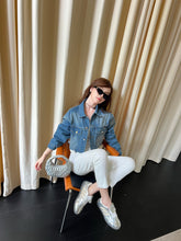 Load image into Gallery viewer, 【雪映珍语】独家定制 Pearl Pocket White Denim Pants 高腰珍珠牛仔长裤(PANTS Only)