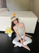 Load image into Gallery viewer, 【雪映珍语】独家定制 Pearl Pocket White Denim Pants 高腰珍珠牛仔长裤(PANTS Only)