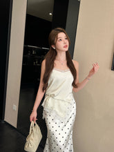 Load image into Gallery viewer, 【墨珠蕾影】高定系列 Noir Pearl Lace Mermaid Skirt 波点蕾丝鱼尾半裙(SKIRT Only)