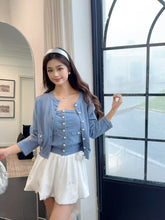 Load image into Gallery viewer, 【蔷蓝玫语】独家定制 Rose Button Knit Set 上衣 (TOP only)