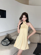 Load image into Gallery viewer, 【缎影花漾】 独家定制 Satin Bloom Halter Dress 连衣裙(DRESS Only)