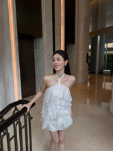 Load image into Gallery viewer, 【海沫轻舞】高定系列Seafoam Whisper Halter Top 浪漫层叠上衣(Top Only)