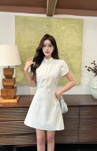 Load image into Gallery viewer, 【秋简流光】 独家定制 Autumn Radiance Button Dress 西装连衣裙 (DRESS Only)