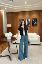 Load image into Gallery viewer, 【星屿蓝调】独家定制 Stardust Coast Wide Leg Jeans 星链织带牛仔拖地裤（PANTS Only）

