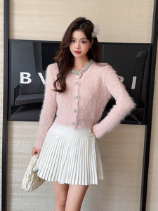 【雪影轻舞】 独家定制 Snowlit Pleated A-line Skirt 西装料百褶短裙 (SKIRT Only)