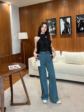 Load image into Gallery viewer, 【星屿蓝调】独家定制 Stardust Coast Wide Leg Jeans 星链织带牛仔拖地裤（PANTS Only）
