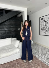 Load image into Gallery viewer, 【锋尚摩登】 高定系列 Modern Edge Contrast Denim Pants 仿牛仔阔腿长裤 (PANTS Only)
