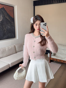 【雪影轻舞】 独家定制 Snowlit Pleated A-line Skirt 西装料百褶短裙 (SKIRT Only)