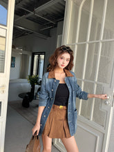 Load image into Gallery viewer, 【旧日微醺】高定系列 Vintage Suede Collar Denim Jacket 麂皮领水洗牛仔外套（JACKET Only）
