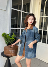 Load image into Gallery viewer, 【旧日微醺】高定系列 Vintage Suede Collar Denim Jacket 麂皮领水洗牛仔外套（JACKET Only）
