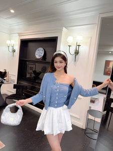 【蔷蓝玫语】独家定制 Rose Button Knit Set 上衣 (TOP only)