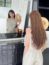 Load image into Gallery viewer, 【海屿蝶语】独家定制 Coastal Whisper One-Shoulder Linen Top 斜肩棉麻花苞上衣（TOP Only）
