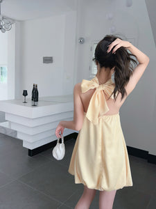 【缎影花漾】 独家定制 Satin Bloom Halter Dress 连衣裙（DRESS Only）