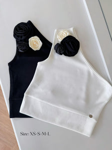 【双花斜影】独家定制 Twin Bloom Asymmetry Top 上衣（TOP Only）