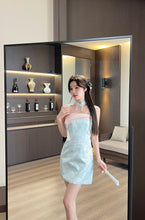 Load image into Gallery viewer, 【霜绣花吟】 高定系列 Frost Blossom Jacquard Mini Dress 新中式刺绣迷你礼服 (DRESS Only)
