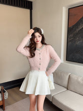 Load image into Gallery viewer, 【雪影轻舞】 独家定制 Snowlit Pleated A-line Skirt 西装料百褶短裙 (SKIRT Only)

