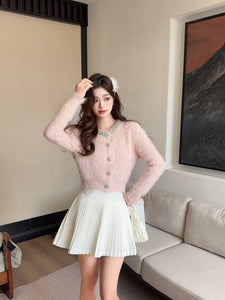 【雪影轻舞】 独家定制 Snowlit Pleated A-line Skirt 西装料百褶短裙 (SKIRT Only)