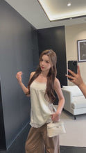 Load and play video in Gallery viewer, 【暮野微风】独家定制 Mocha Breeze Linen Pants 亚麻阔腿长裤（PANTS Only）
